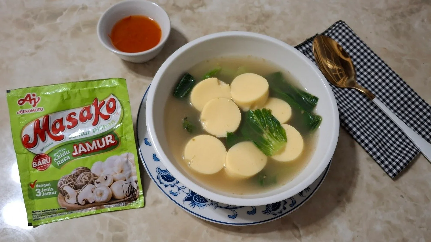 Tofu Kuah Kaldu Jamur