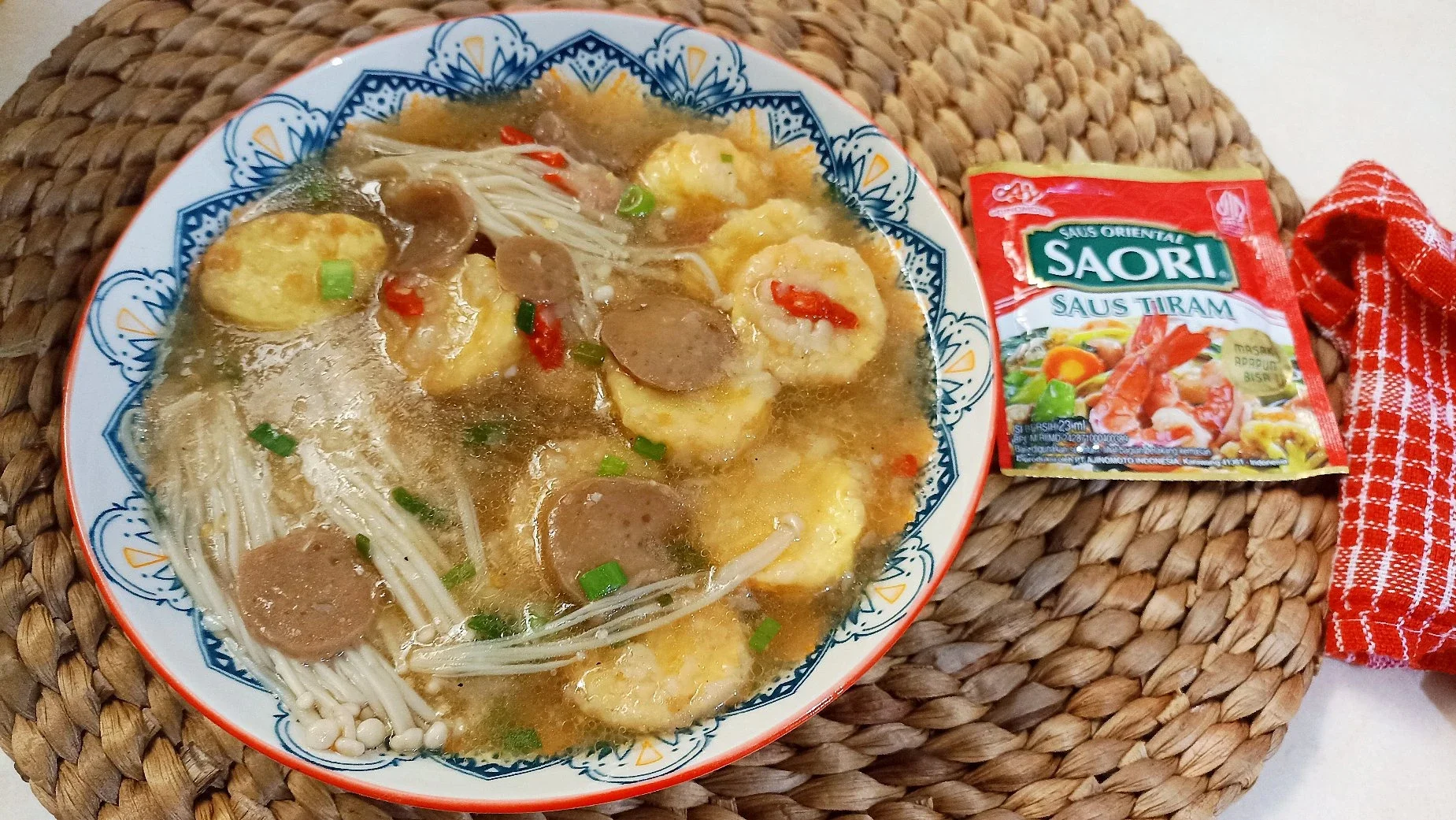 Tofu Masak Enoki