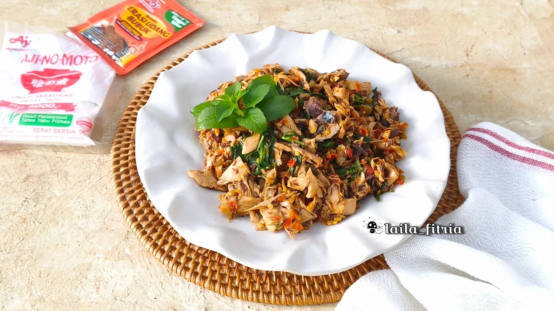 Tongkol Suwir Kemangi Belacan ala Ajinomoto 