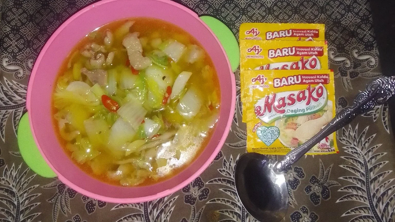 tongseng kulit ayam dan sawi putih ala masako 