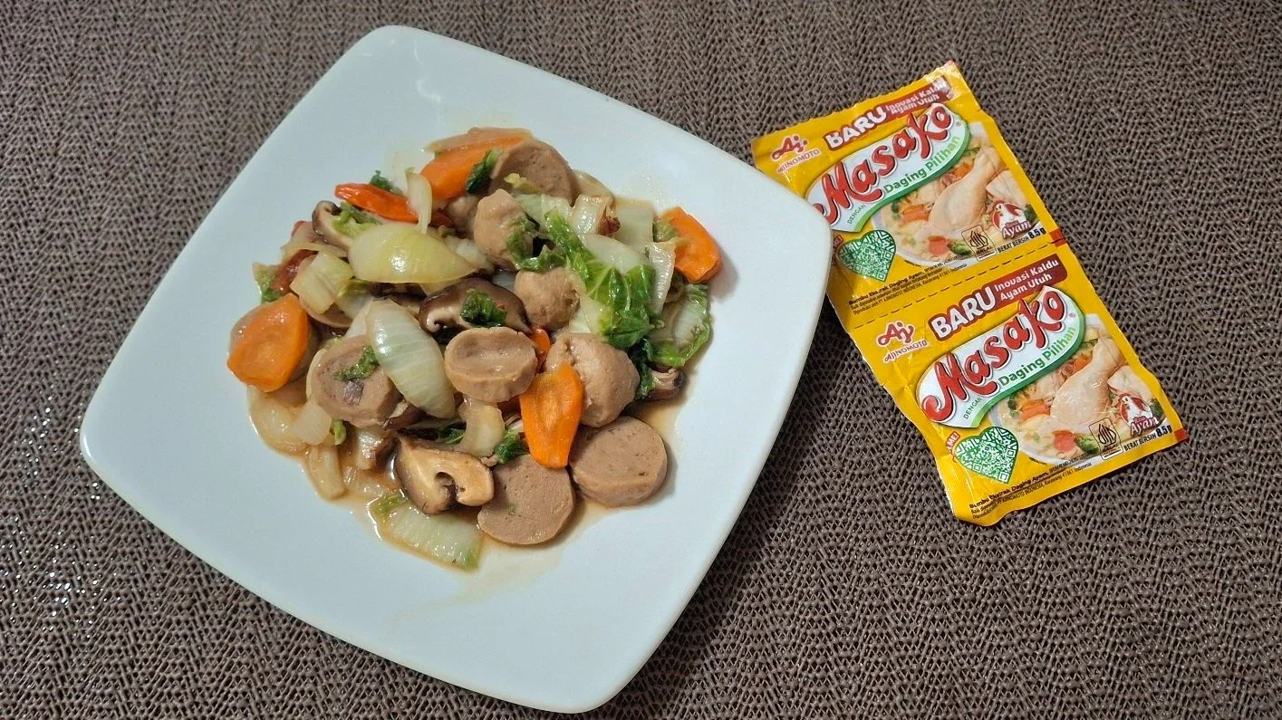 Tumis Bakso Sawi Putih