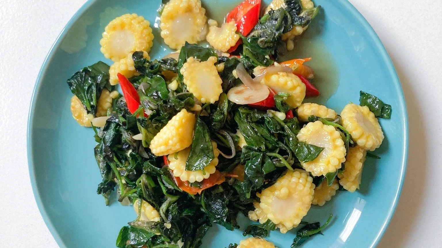 Tumis Bayam Brazil Babycorn