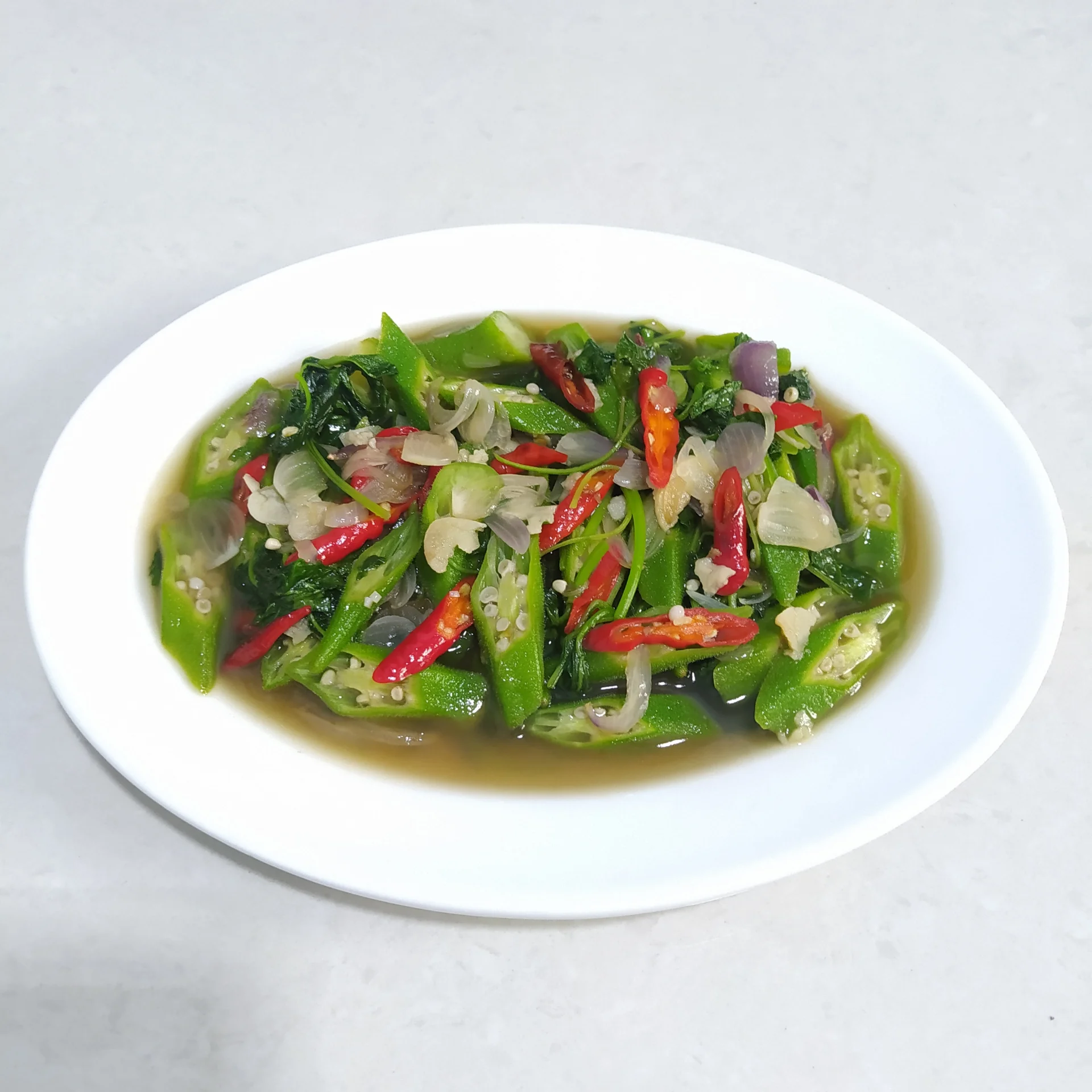 Tumis Bayam Okra