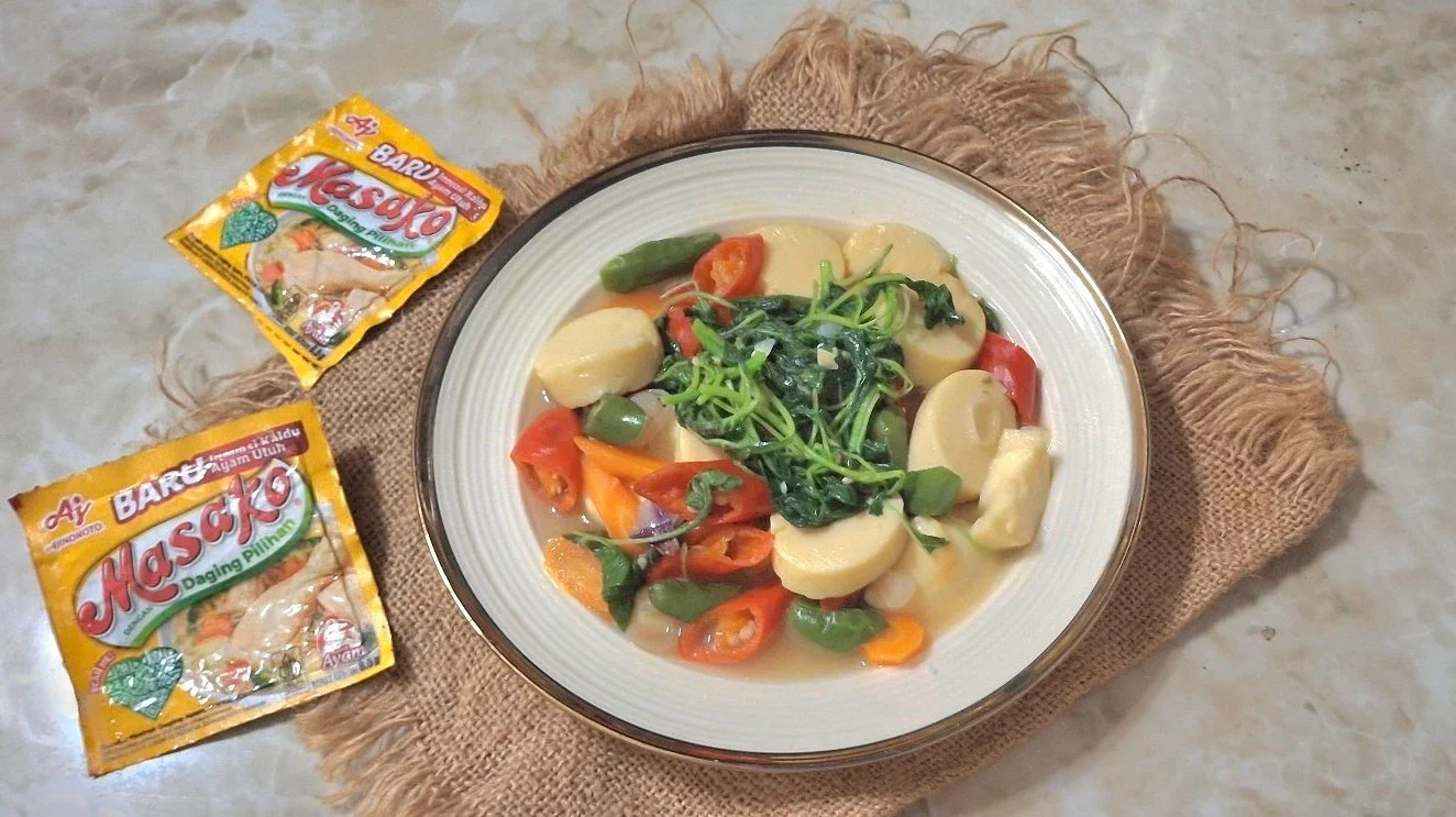 Tumis Bayam Tofu ala Masako