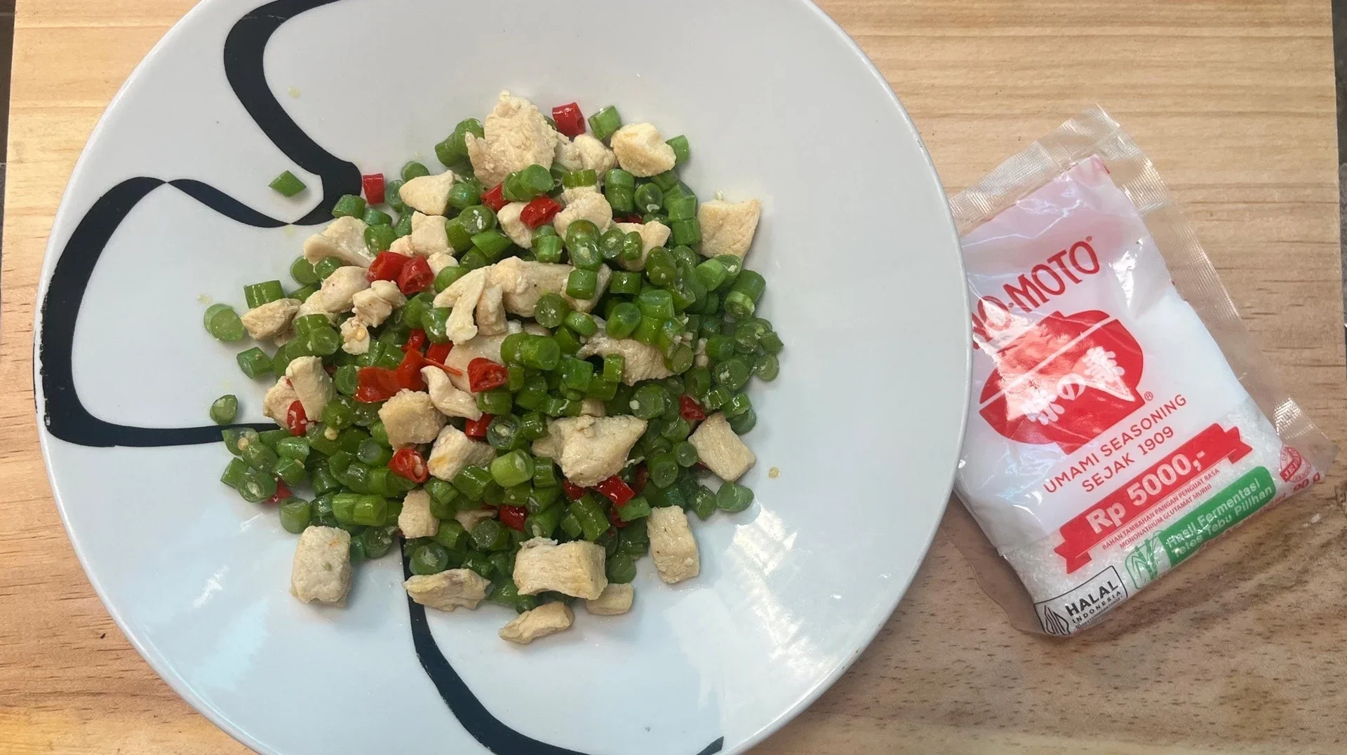 Tumis Buncis Ayam ala Ajinomoto 