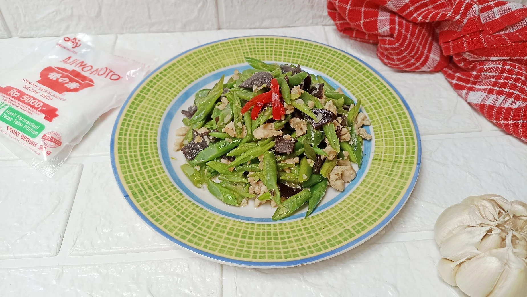 Tumis Buncis Ayam Jamur