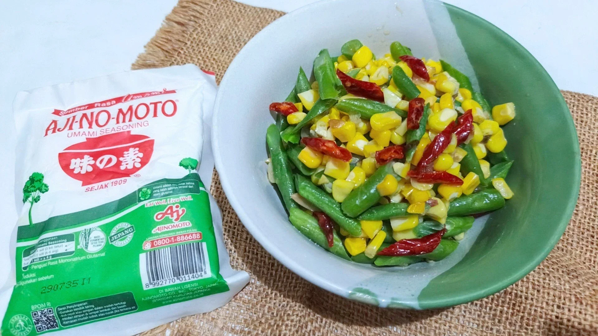 Tumis buncis jagung manis 