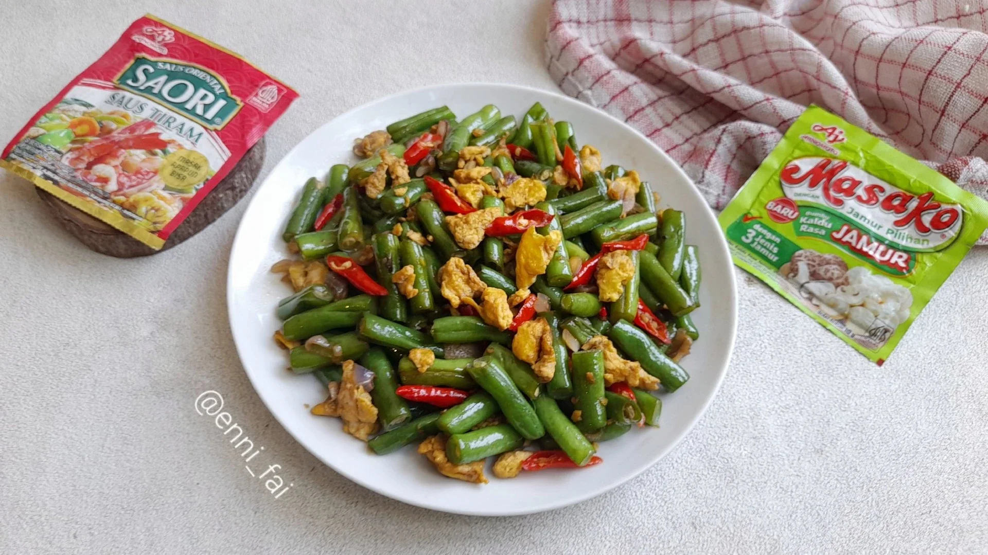 Tumis Buncis Orak-Arik Telur
