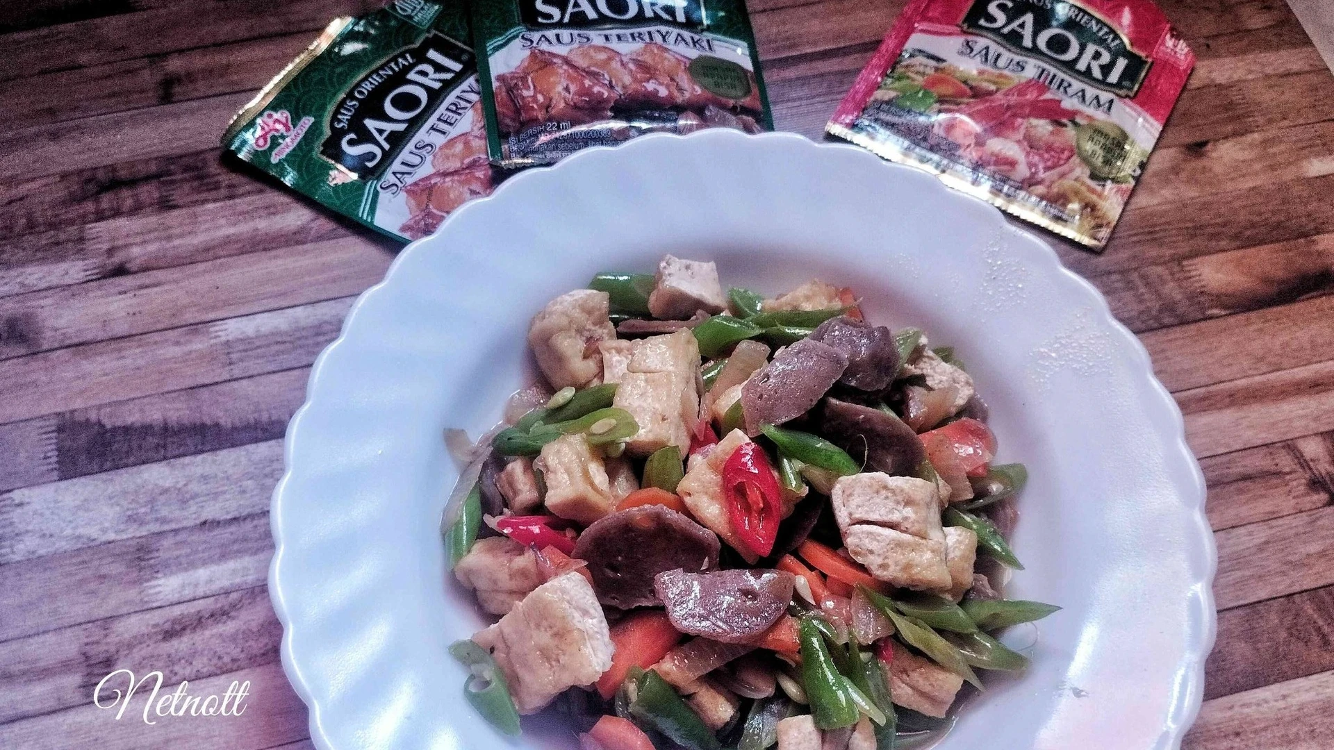 Tumis Buncis Tahu Bakso Saus Teriyaki
