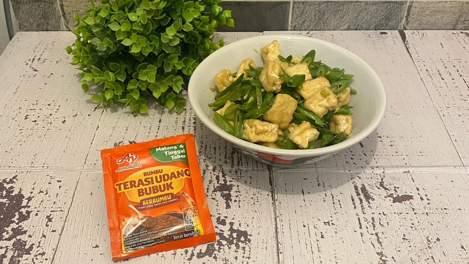 Tumis Buncis Tahu Terasi Udang
