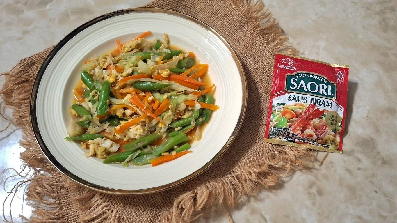 Tumis Buncis Telur ala Saori