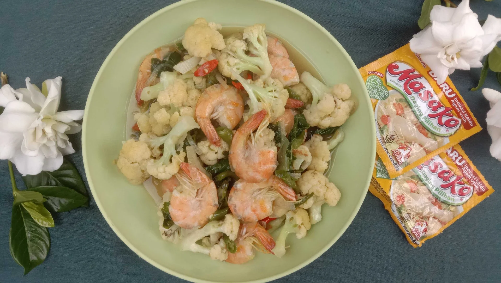 Tumis Bunga Kol Udang 