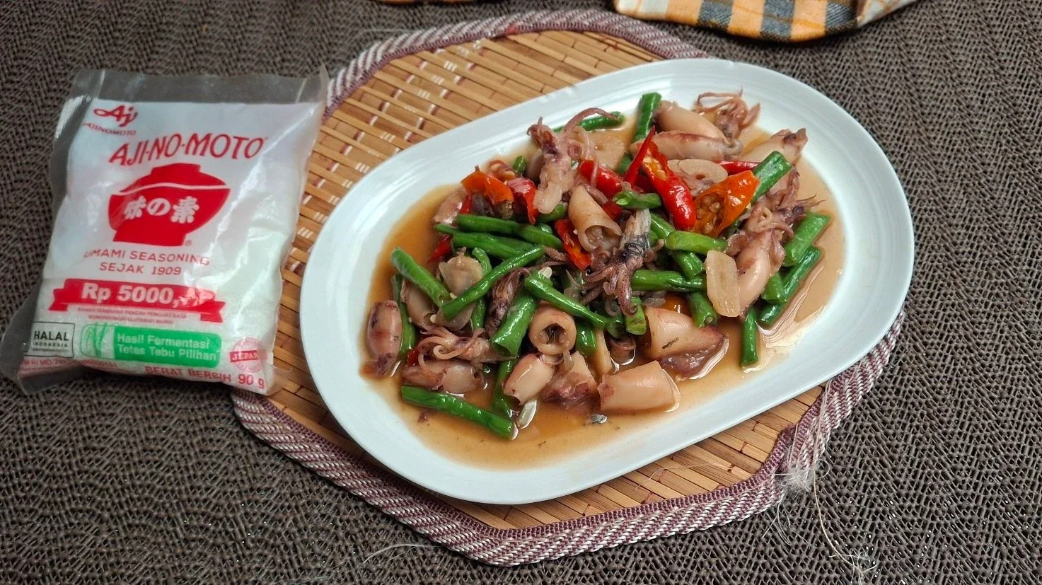 Tumis Cumi Kacang Panjang
