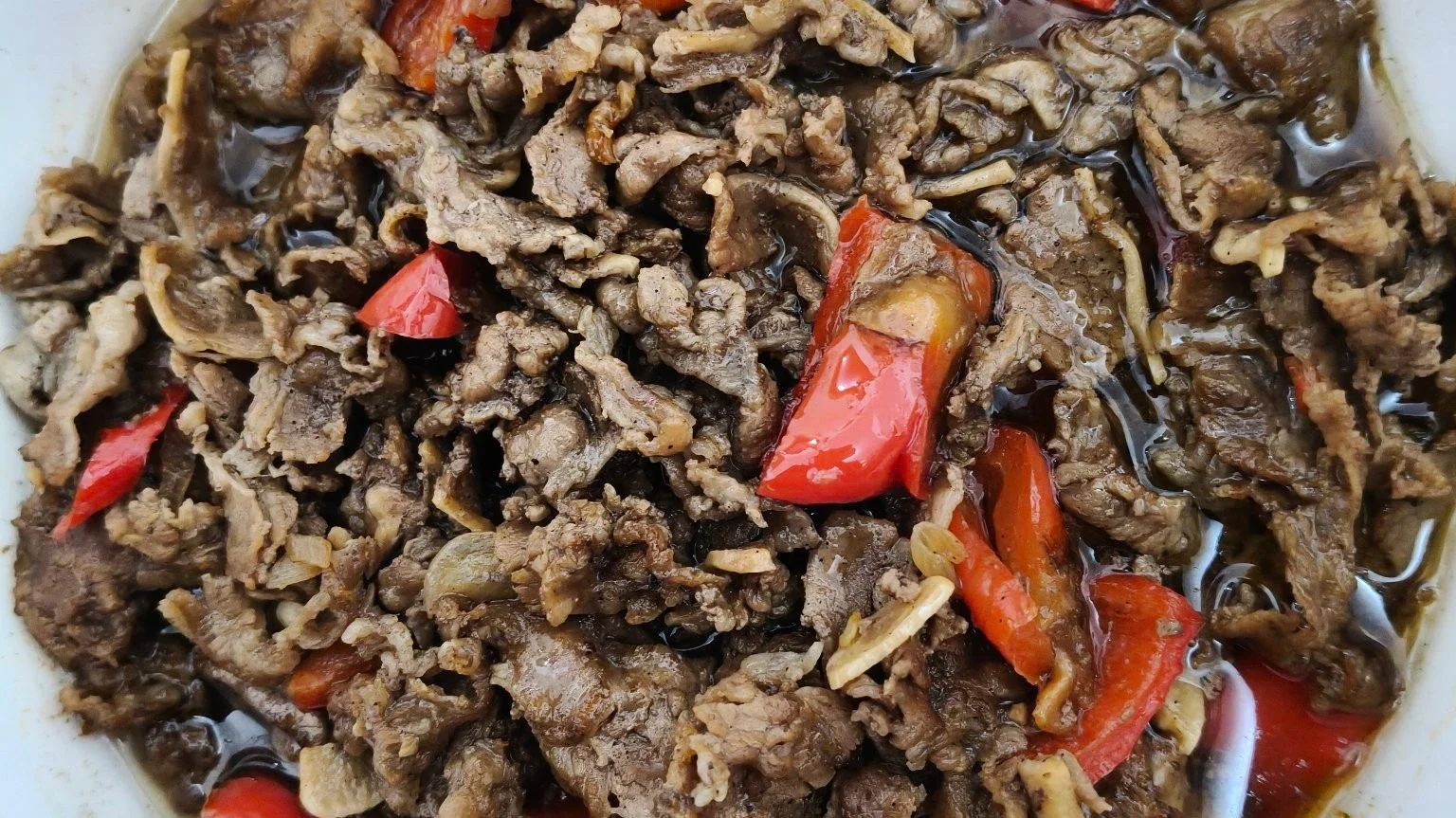 Tumis daging pedas