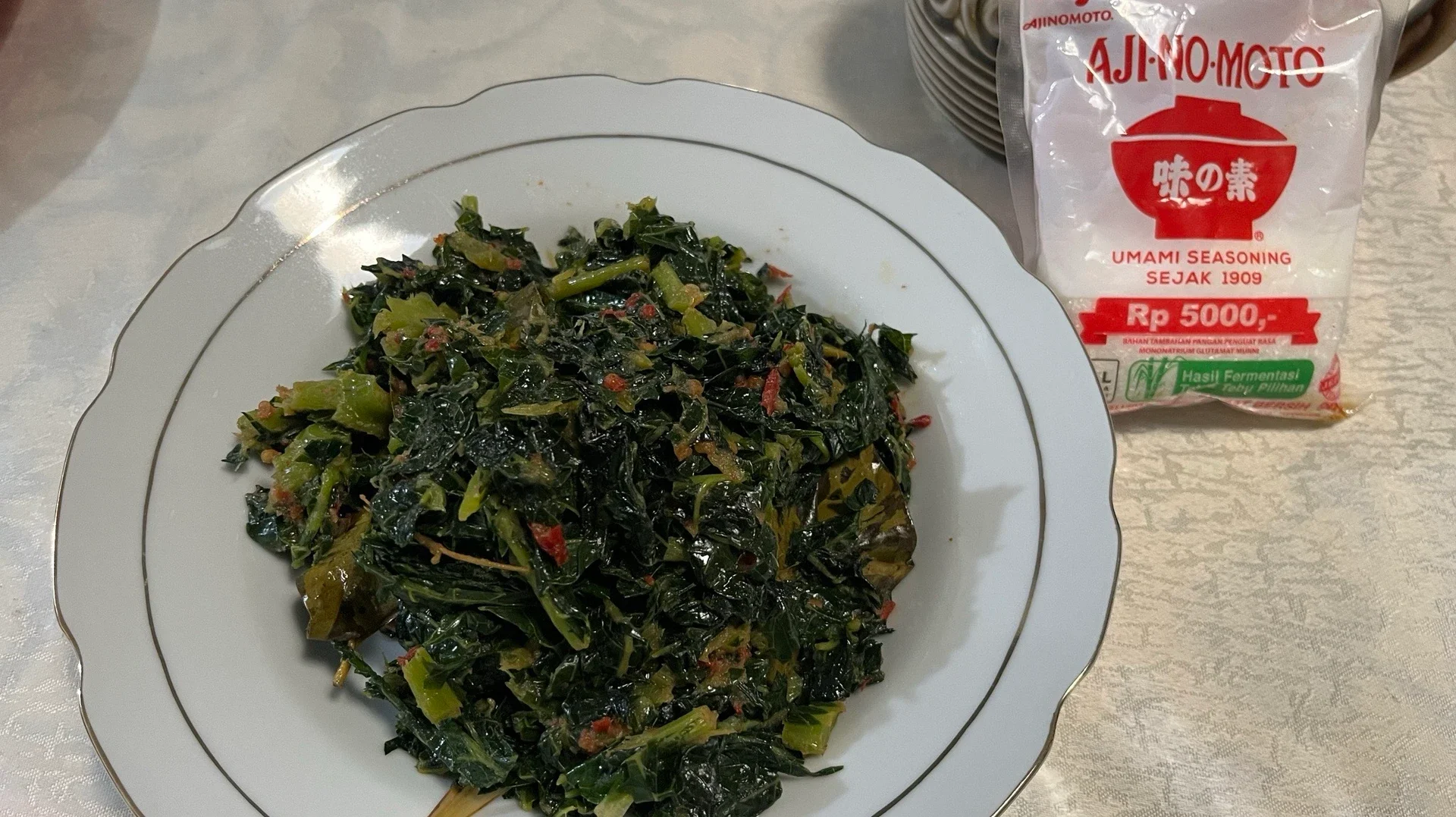 Tumis Daun paya ala Ajinomoto 