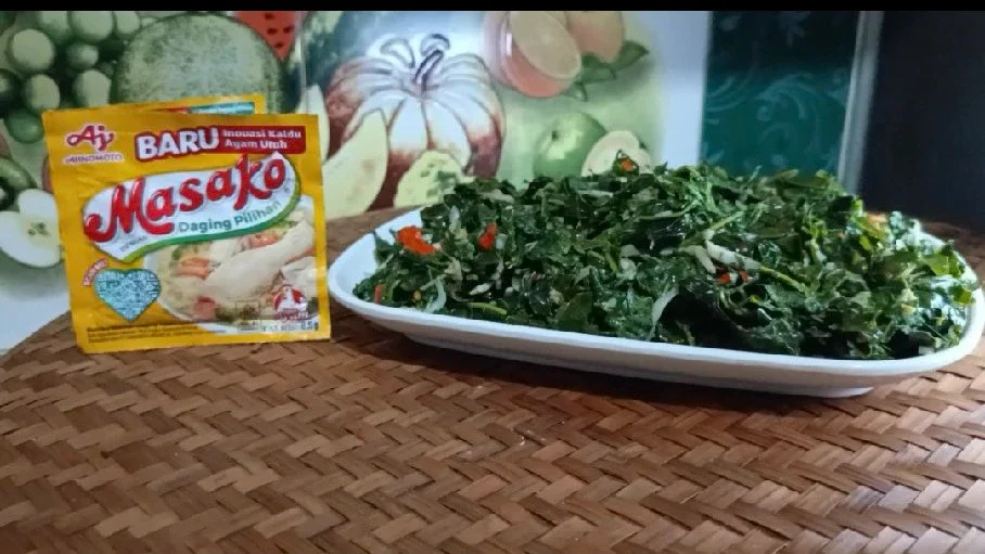 Tumis Daun Singkong Ikan Teri