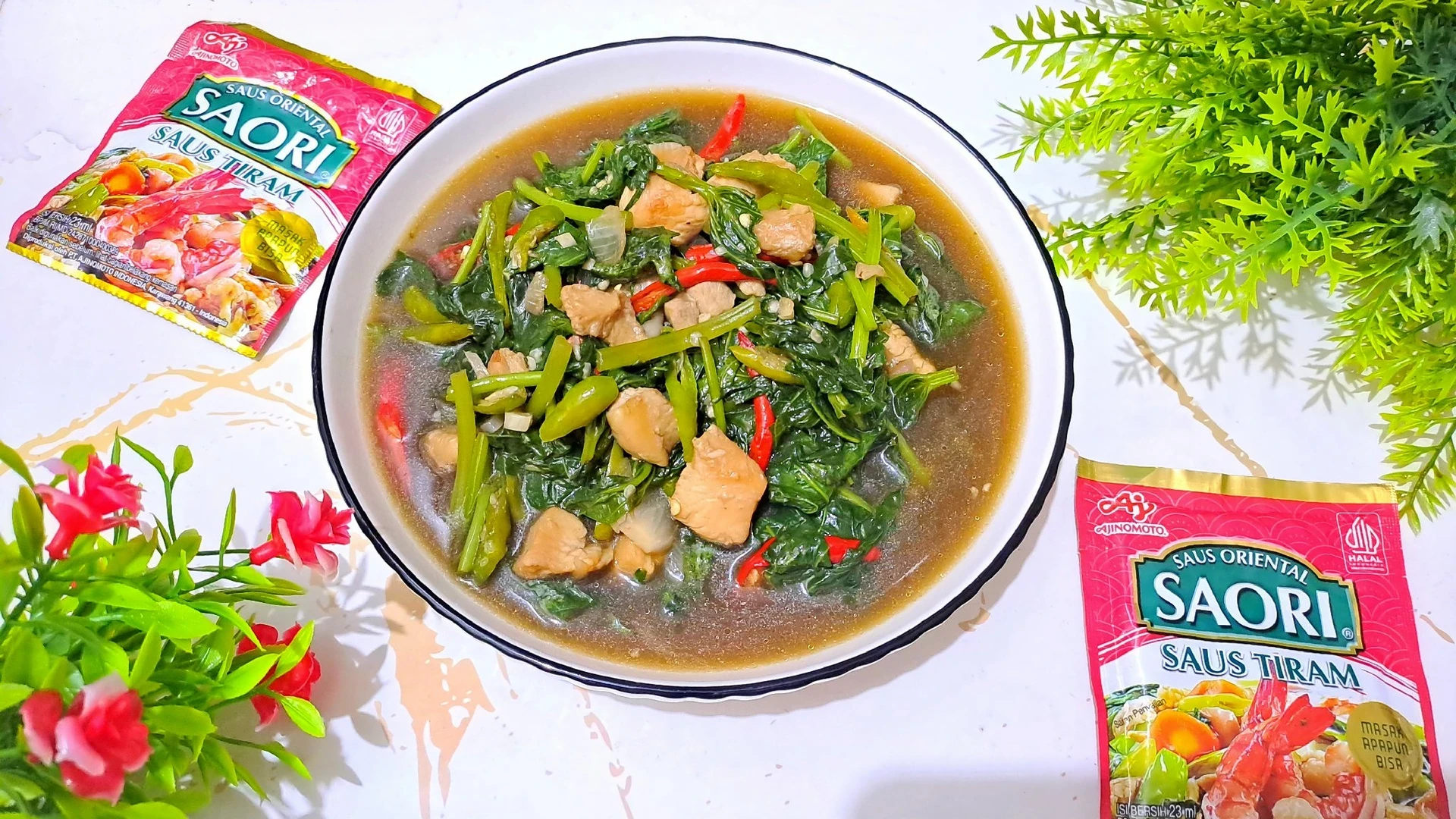 Tumis Daun ubi jalar ala Saori®