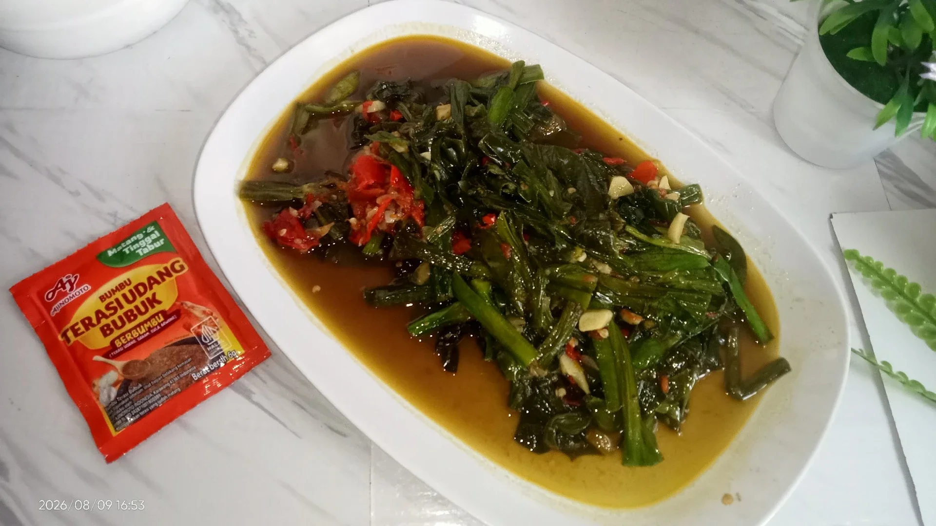 Tumis Genjer Sambal terasi 
