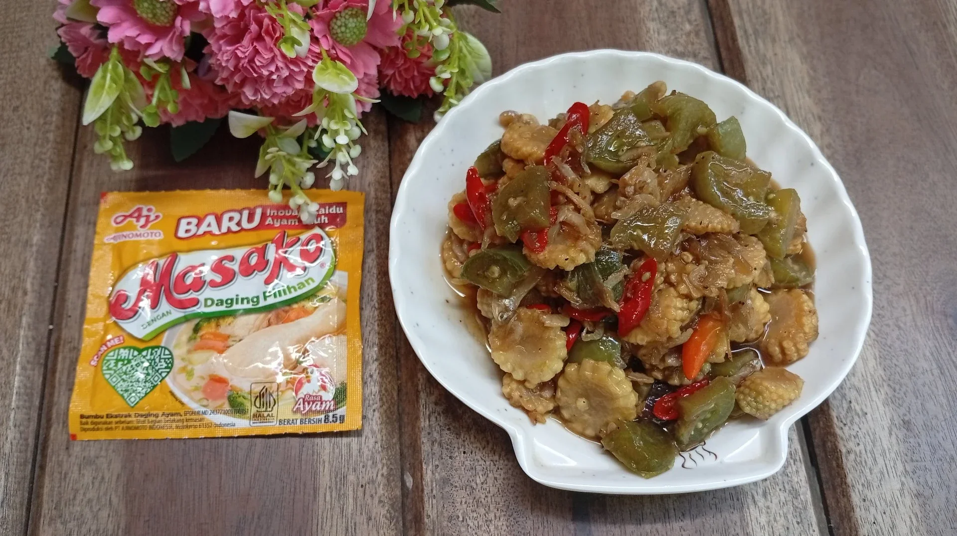 Tumis Jagung Muda Tomat Hijau