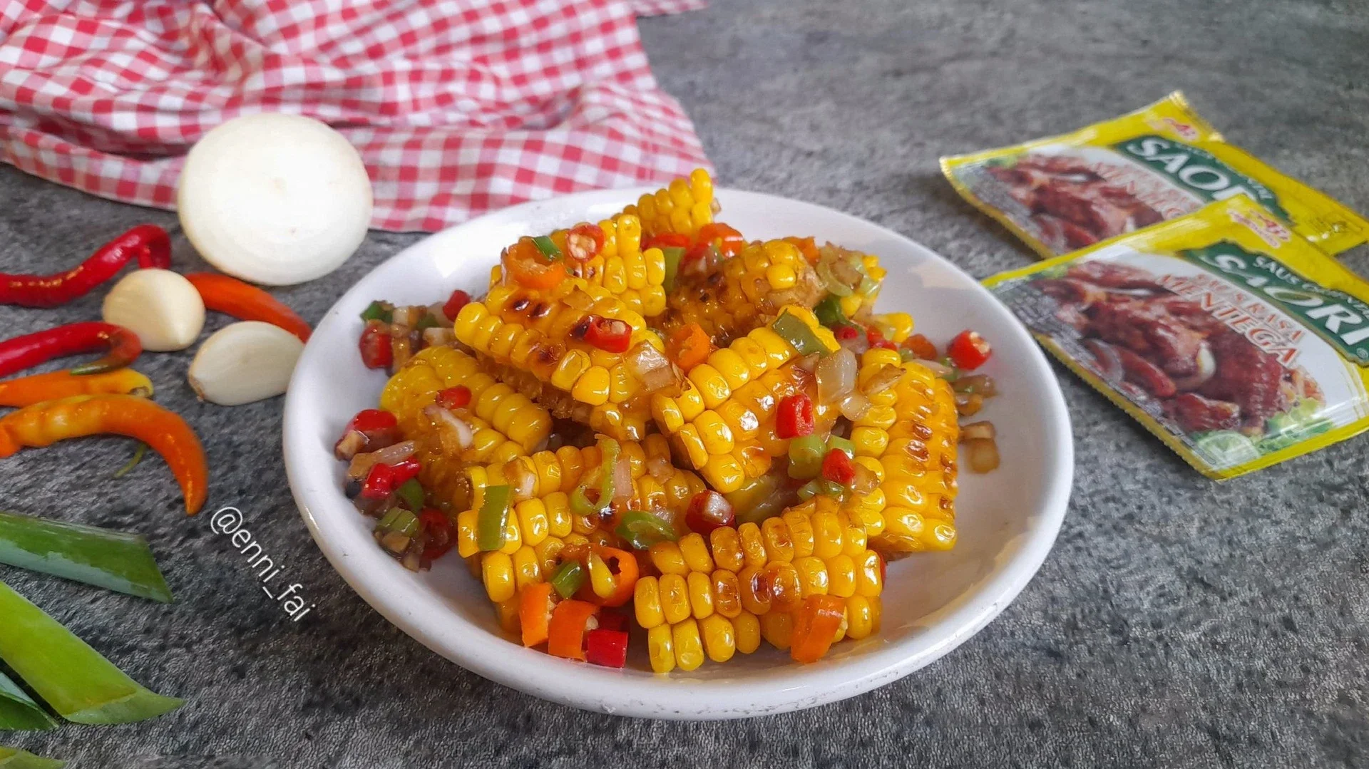 Tumis Jagung Panggang Saus Mentega #JagungUmami 