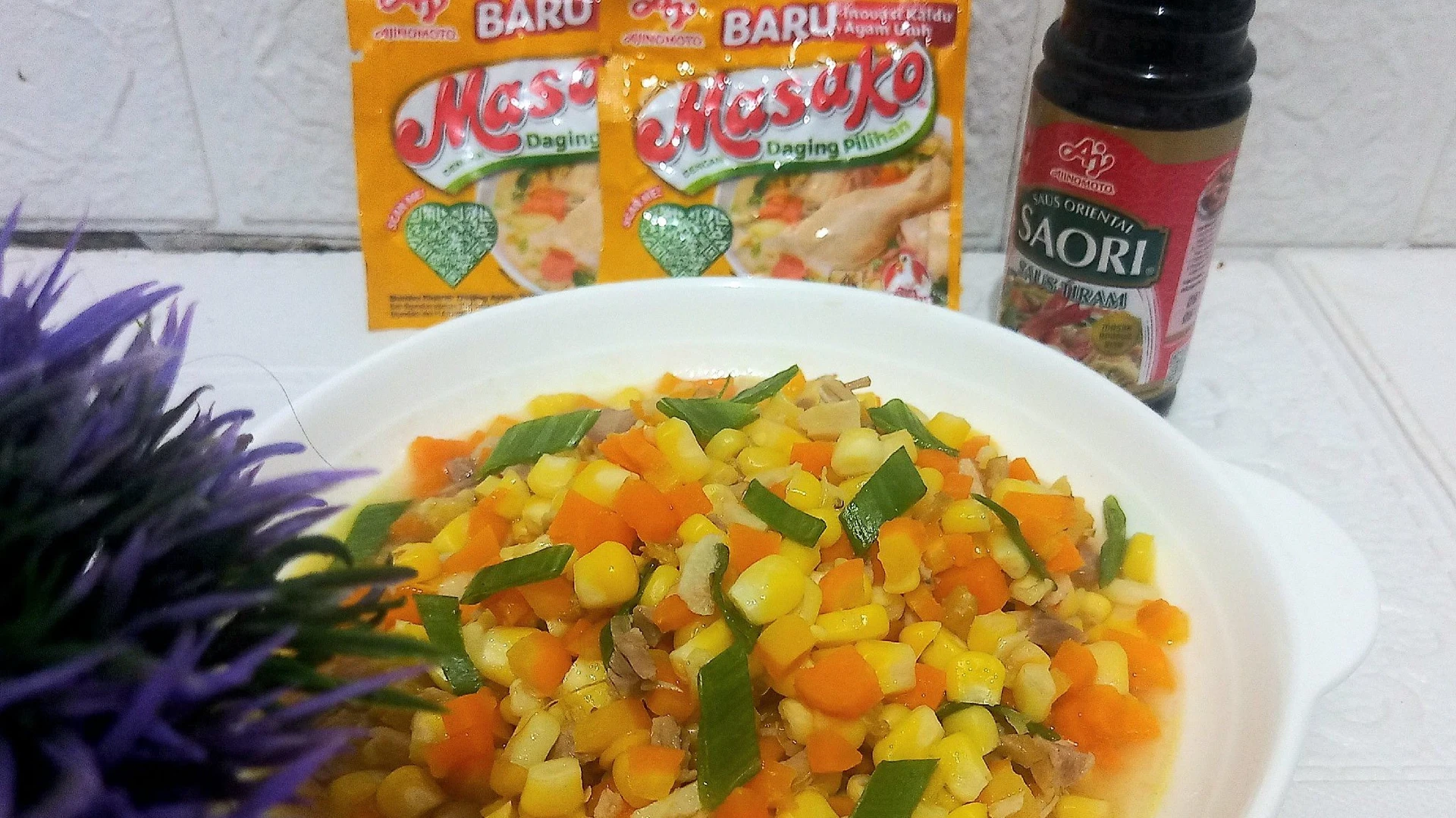 Tumis Jagung, wortel dan ayam