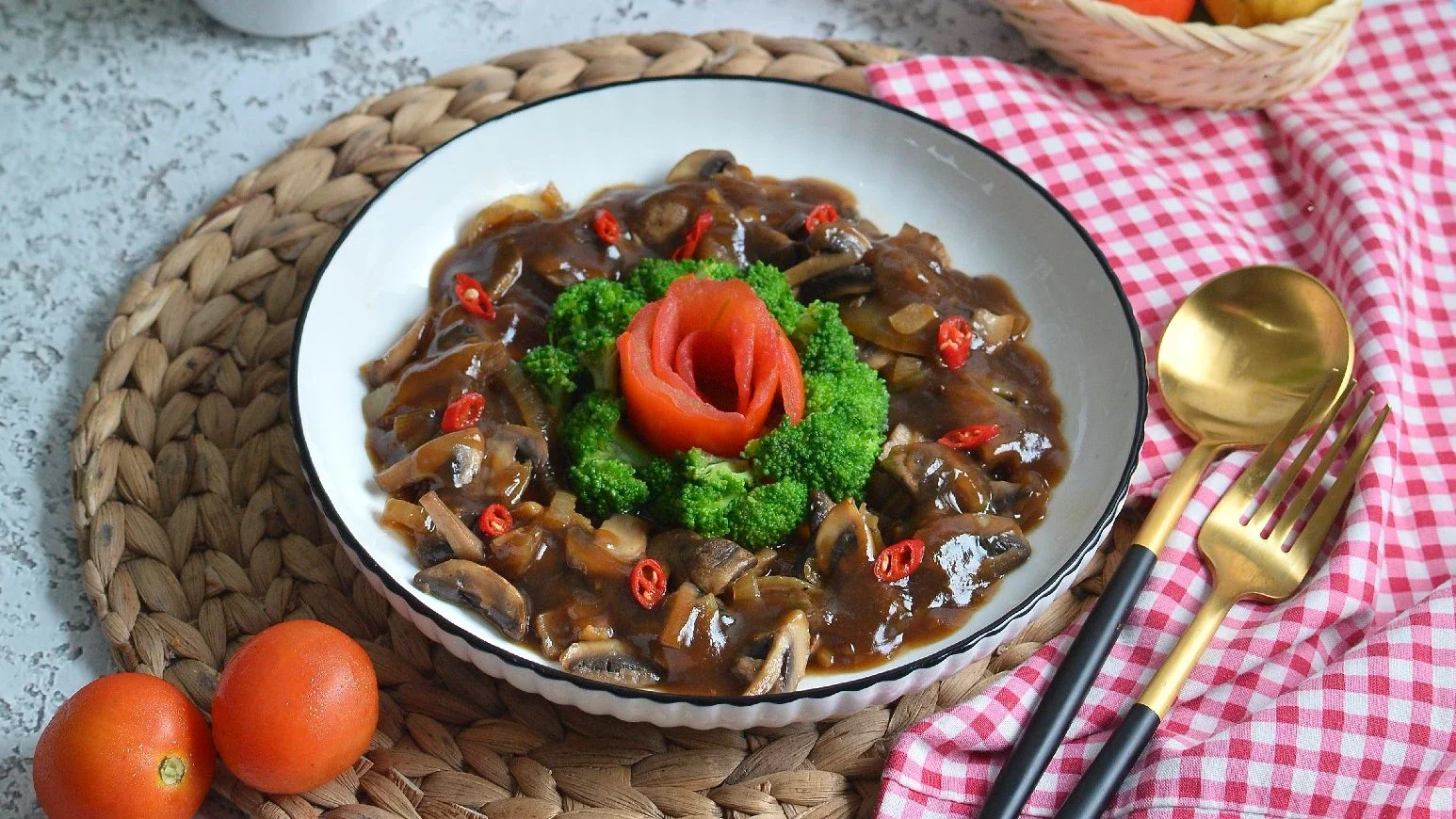 Tumis Jamur Brokoli