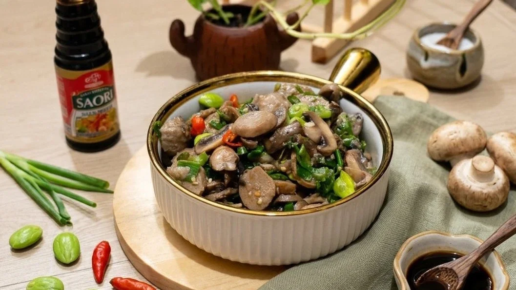 Tumis Jamur Kancing Pedas Mantul ala OMAY