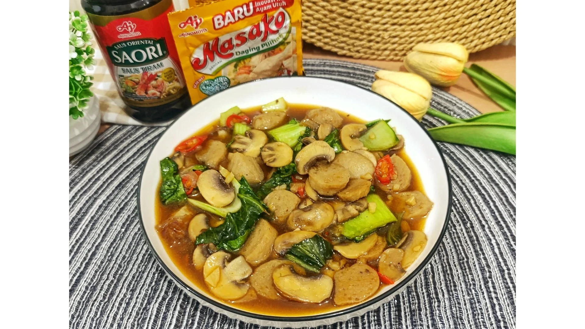 Tumis Jamur Saus Tiram ala Saori #KreasiSerbaJamur