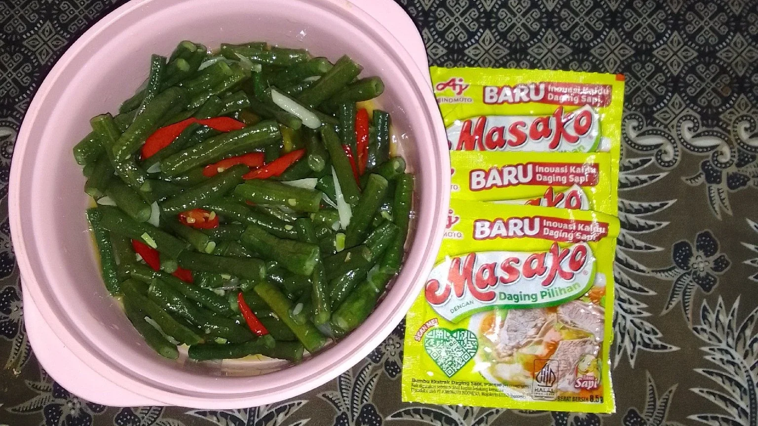 tumis kacang panjang ala masako