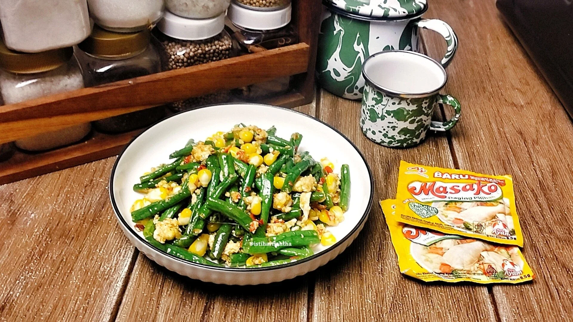 Tumis Kacang Panjang Jagung Telur ala MASAKO® #MasakanPenuhCinta