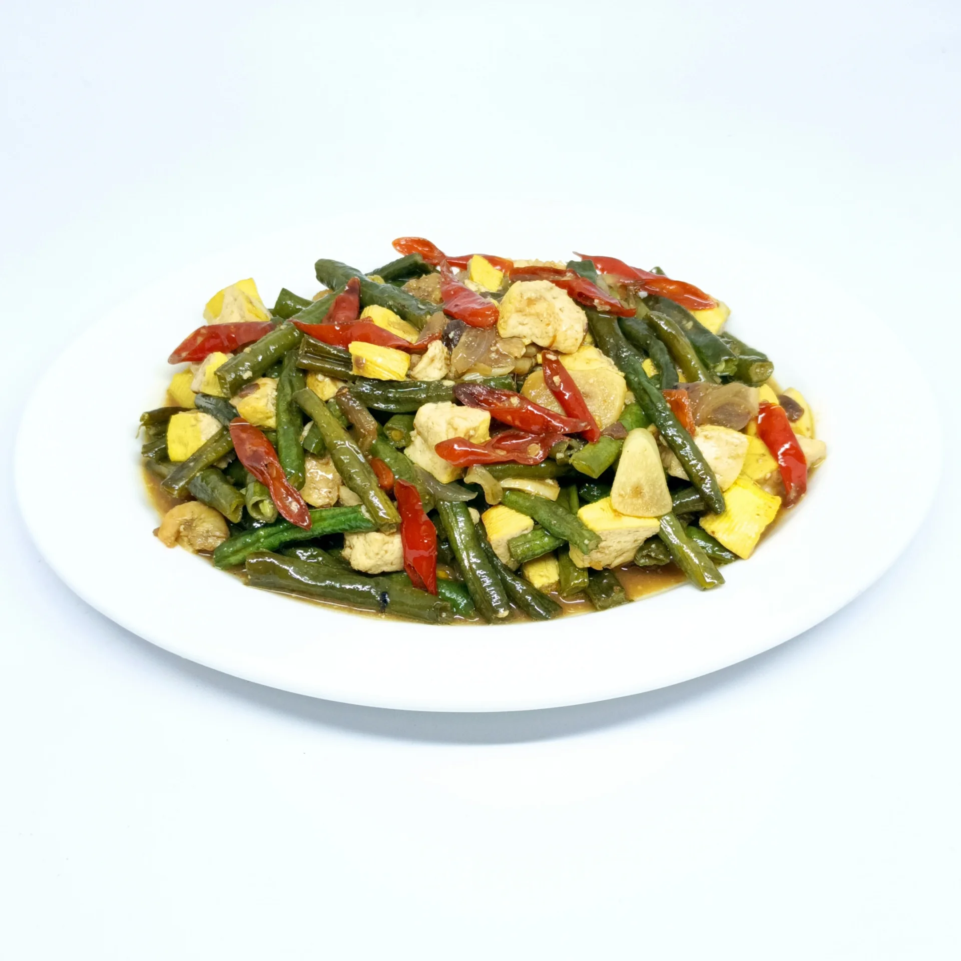 Tumis Kacang Panjang Tahu Tauco