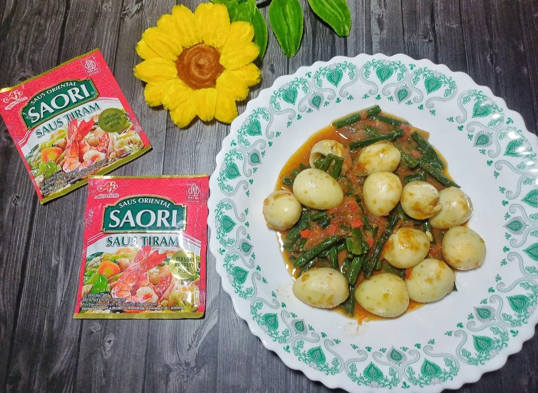 Tumis Kacang Panjang Telur Puyuh