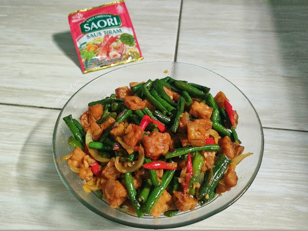 Tumis Kacang Panjang Tempe