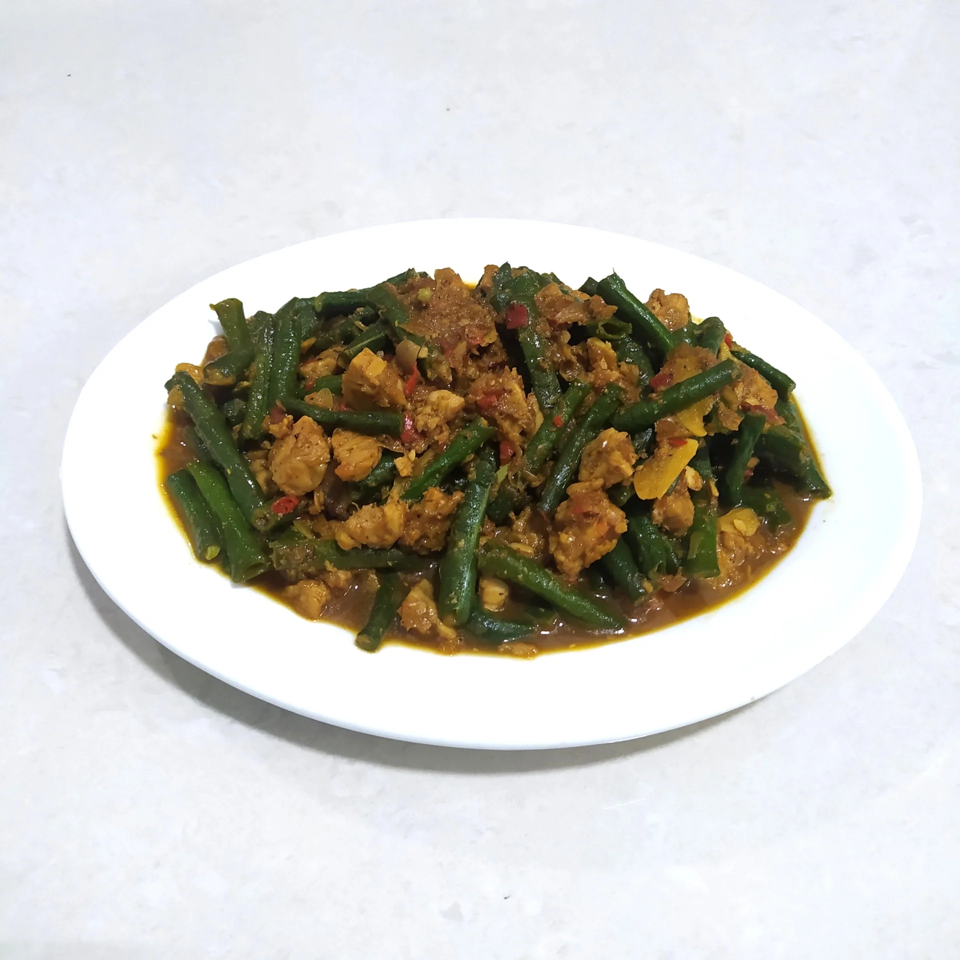 Tumis Kacang Panjang Tempe Kecap