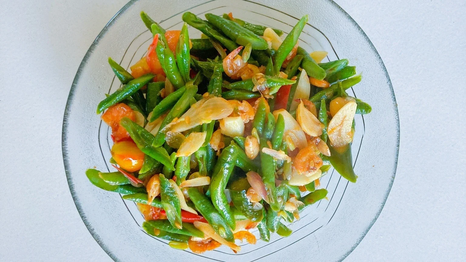 Tumis Kacang Panjang Udang