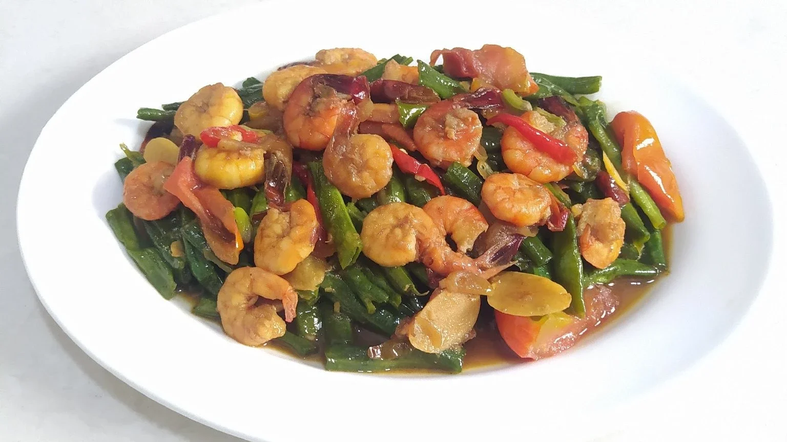 Tumis Kacang Panjang Udang