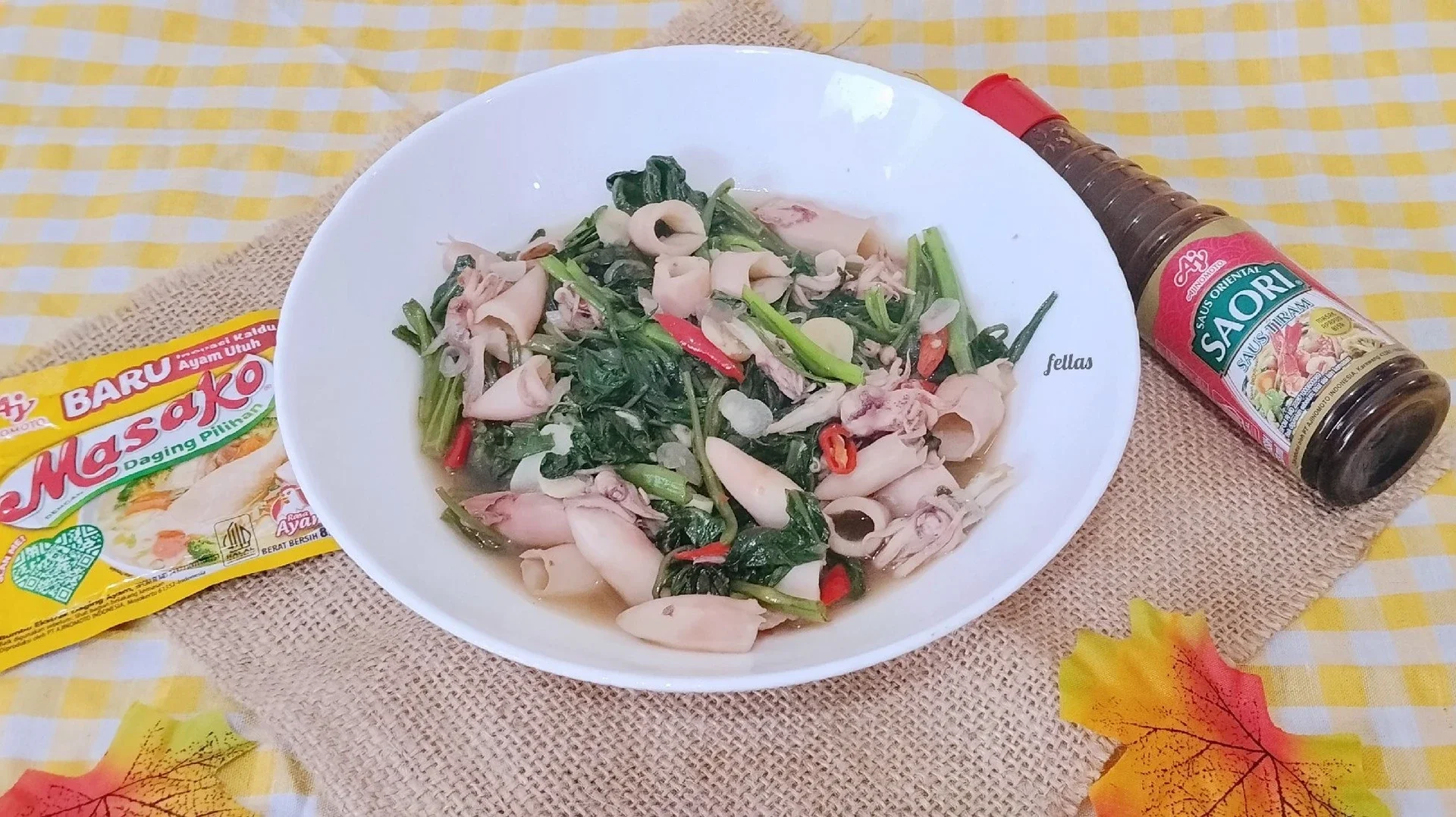 Tumis Kangkung Cumi Asin