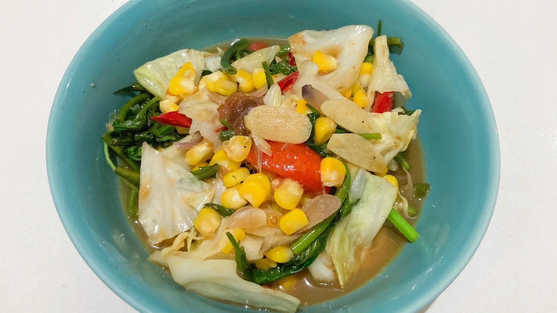 Tumis Kangkung Jagung Manis