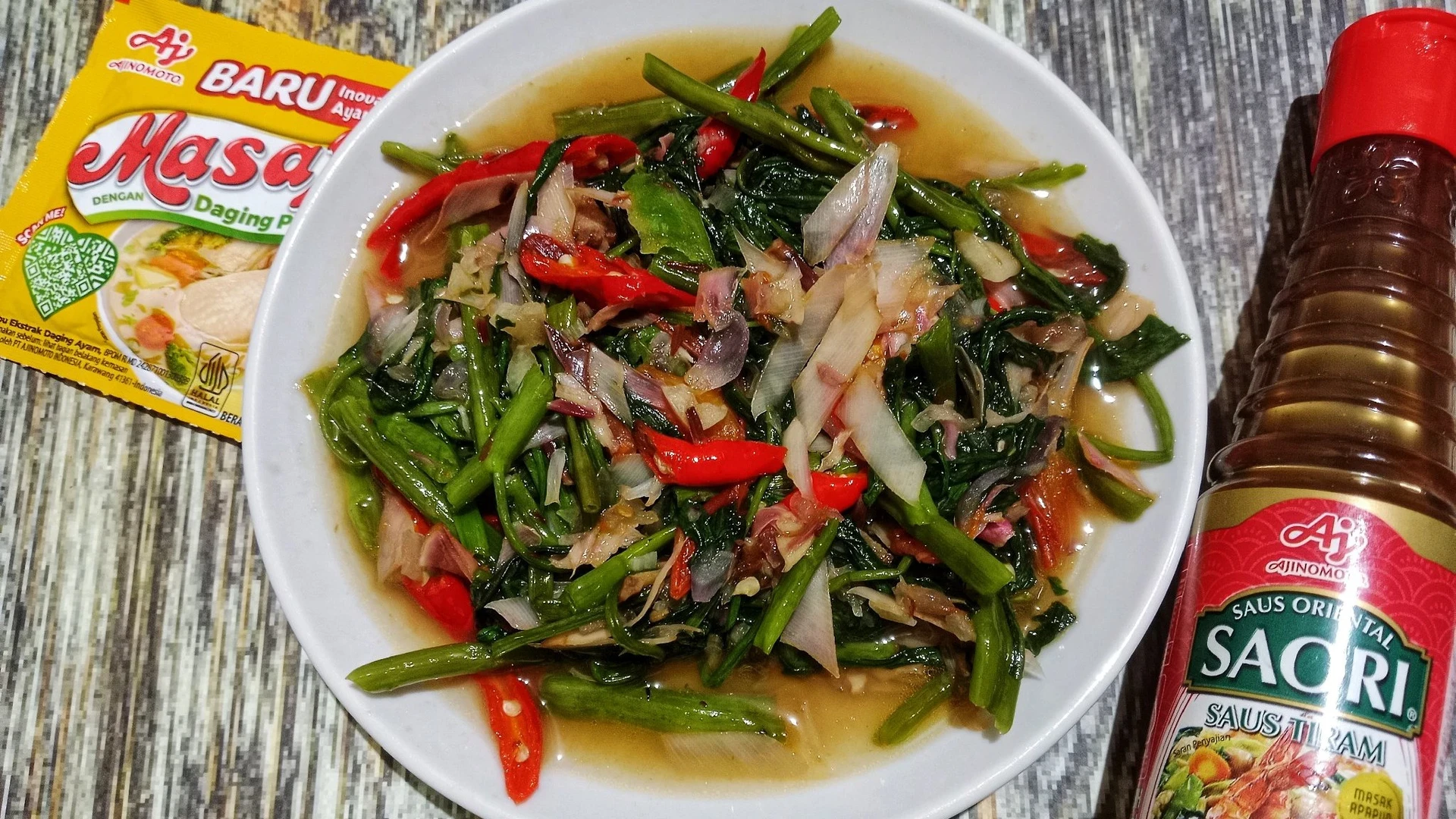 Tumis Kangkung Kecombrang Ala Saori
