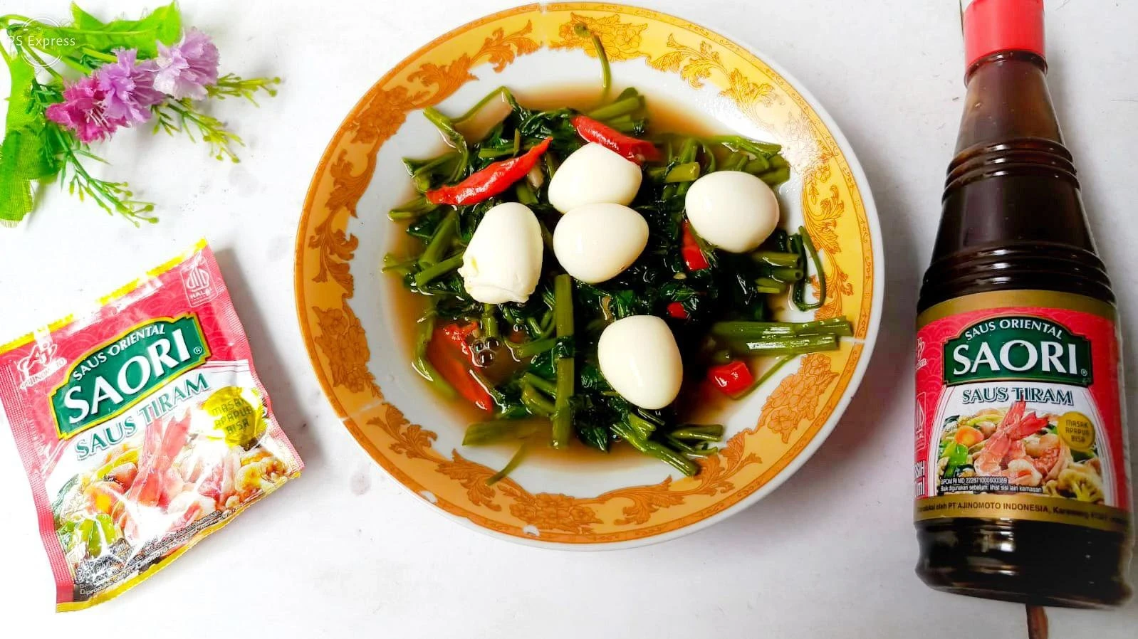  Tumis Kangkung Telur Puyuh  Tiram
