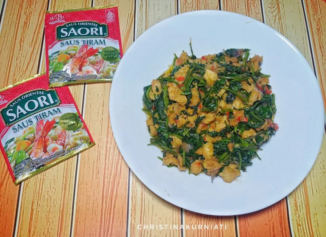 Tumis Kangkung Tempe ala Saori