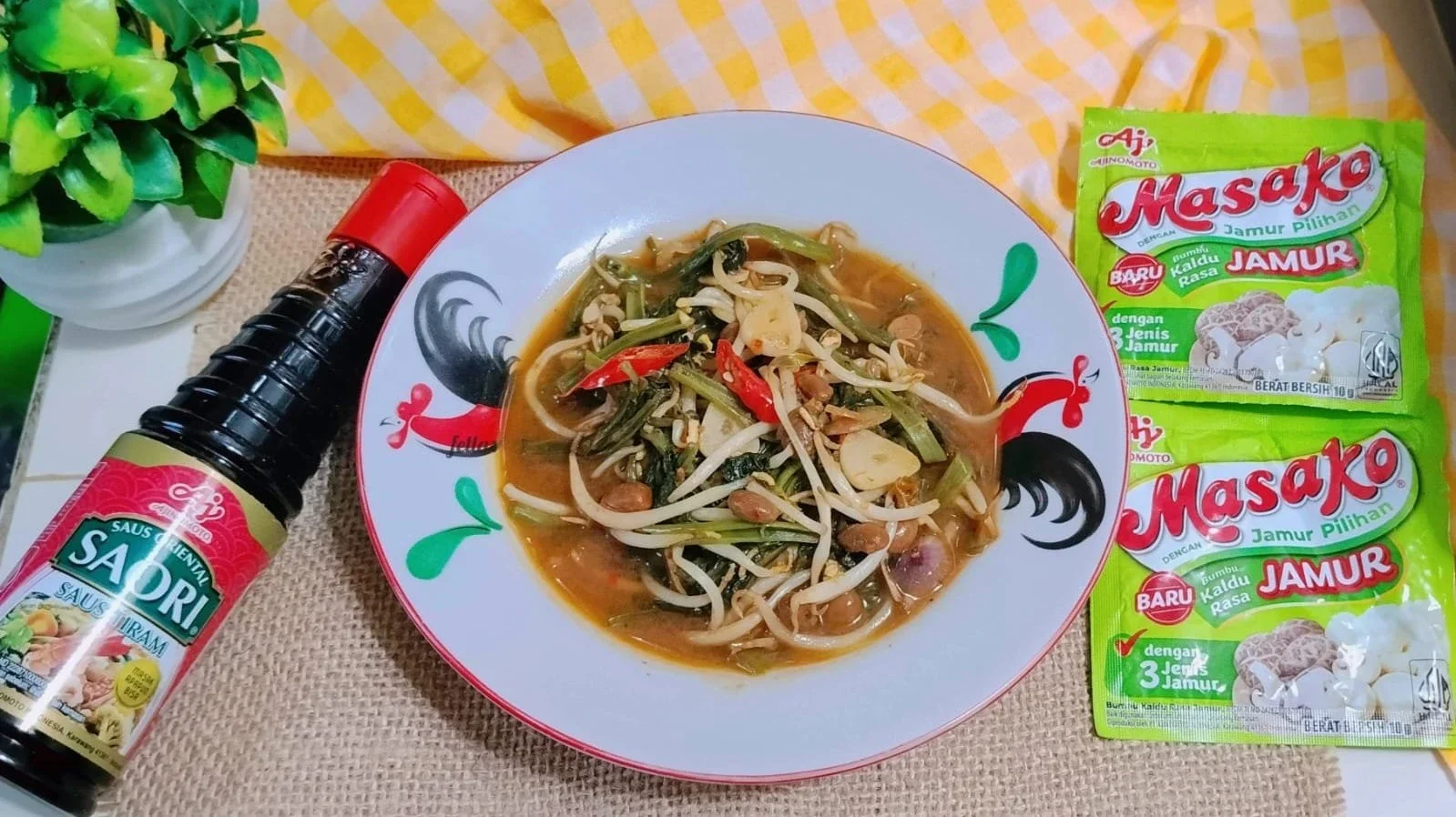 Tumis Kangkung Toge Tauco