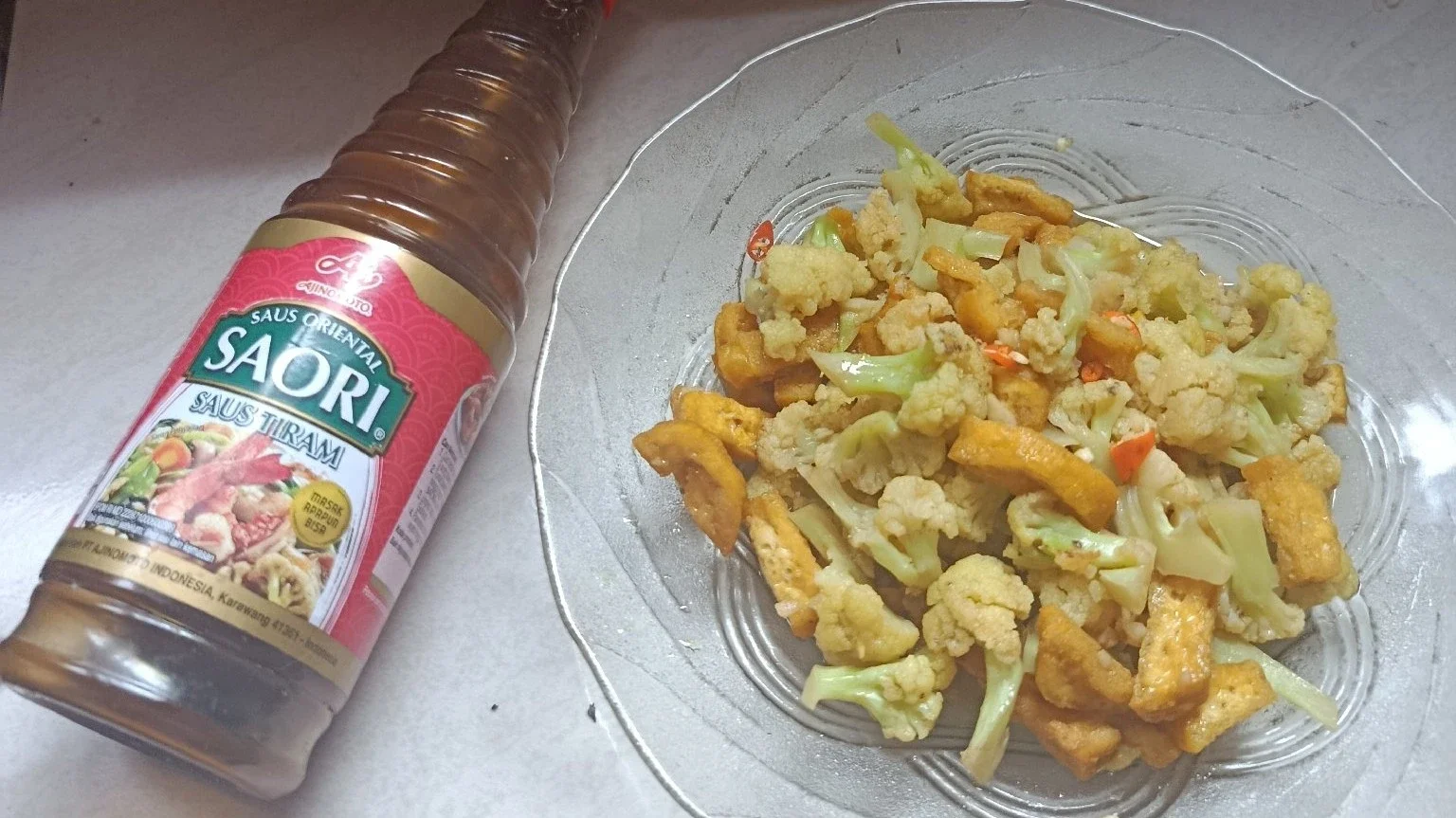 Tumis kembang kol tahu 