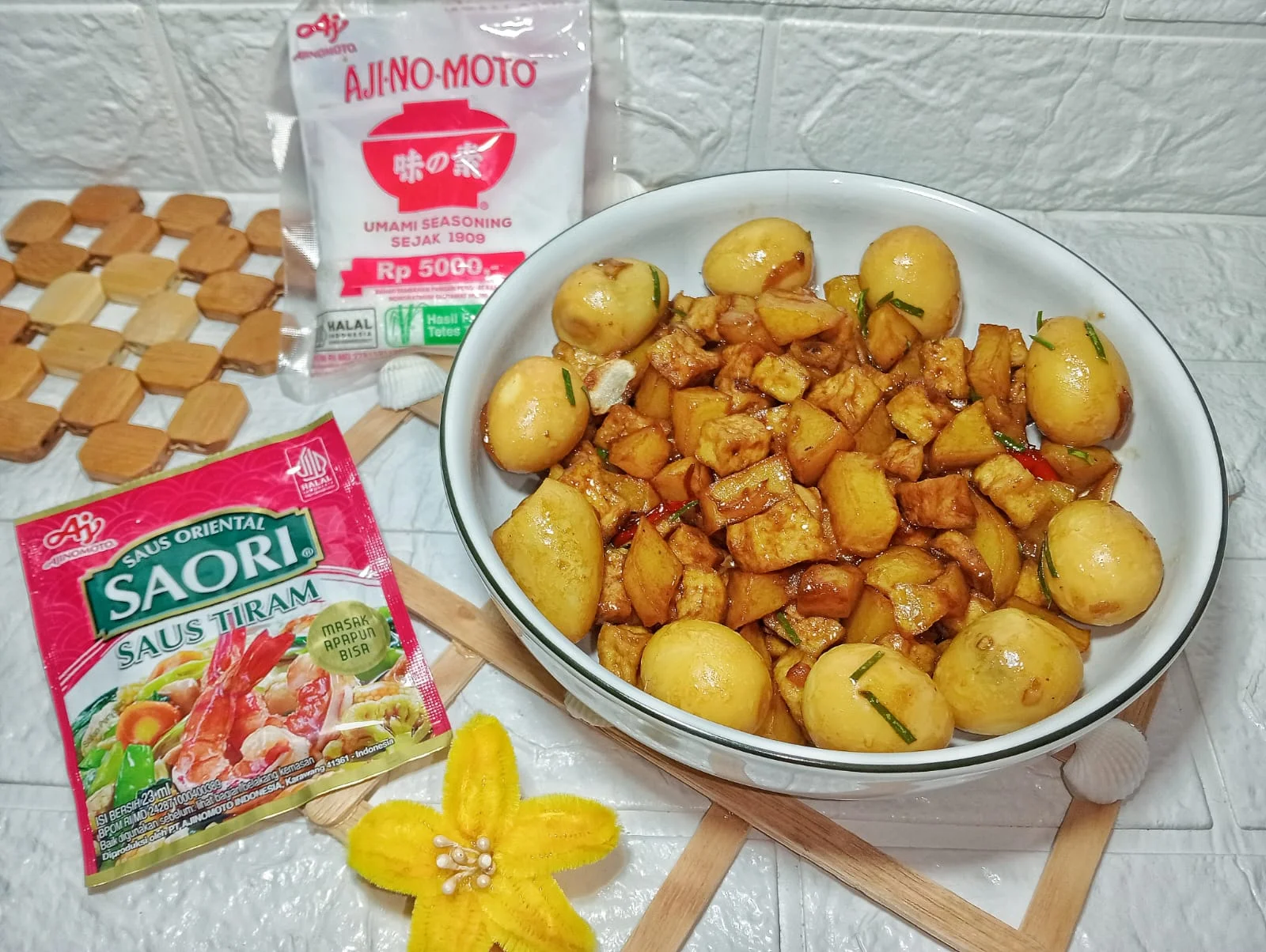 Tumis Kentang Tahu Telur Puyuh