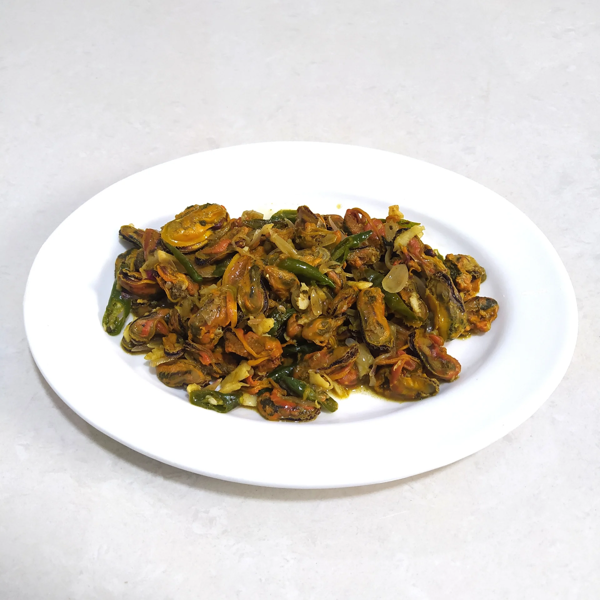 Tumis Kerang Cabai hijau