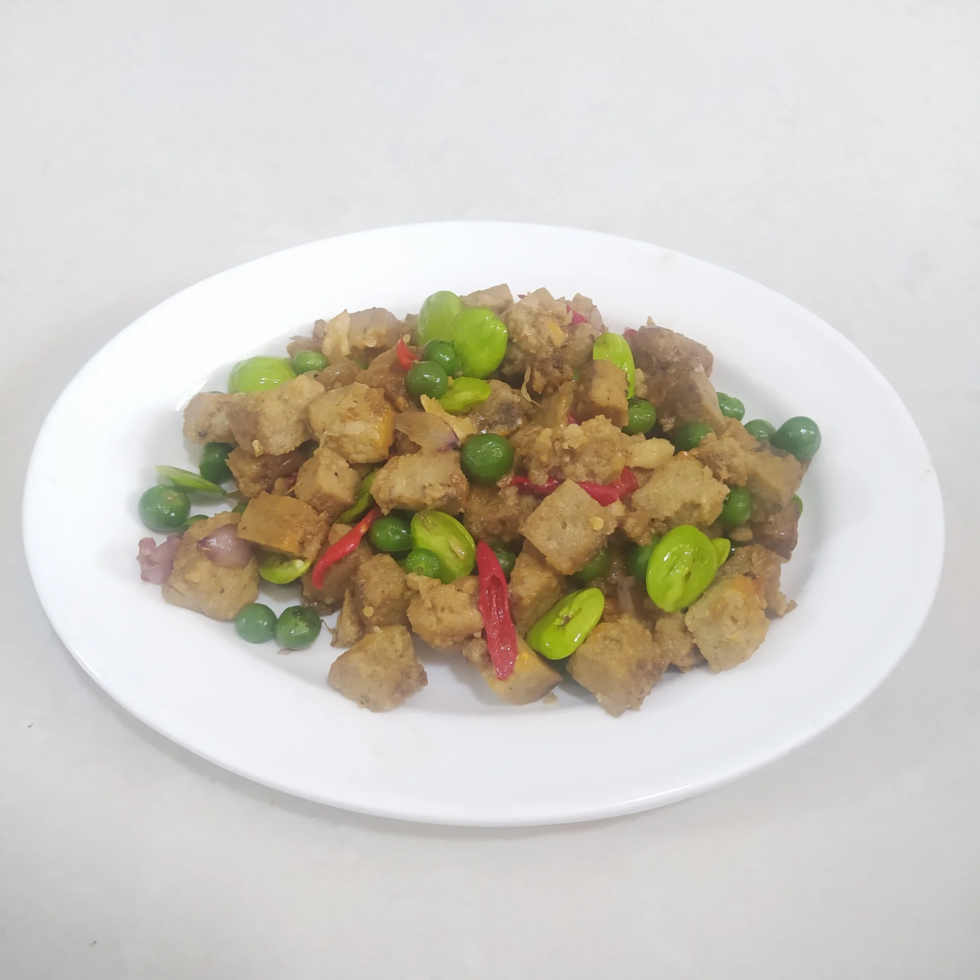 Tumis Oncom Leunca Pete