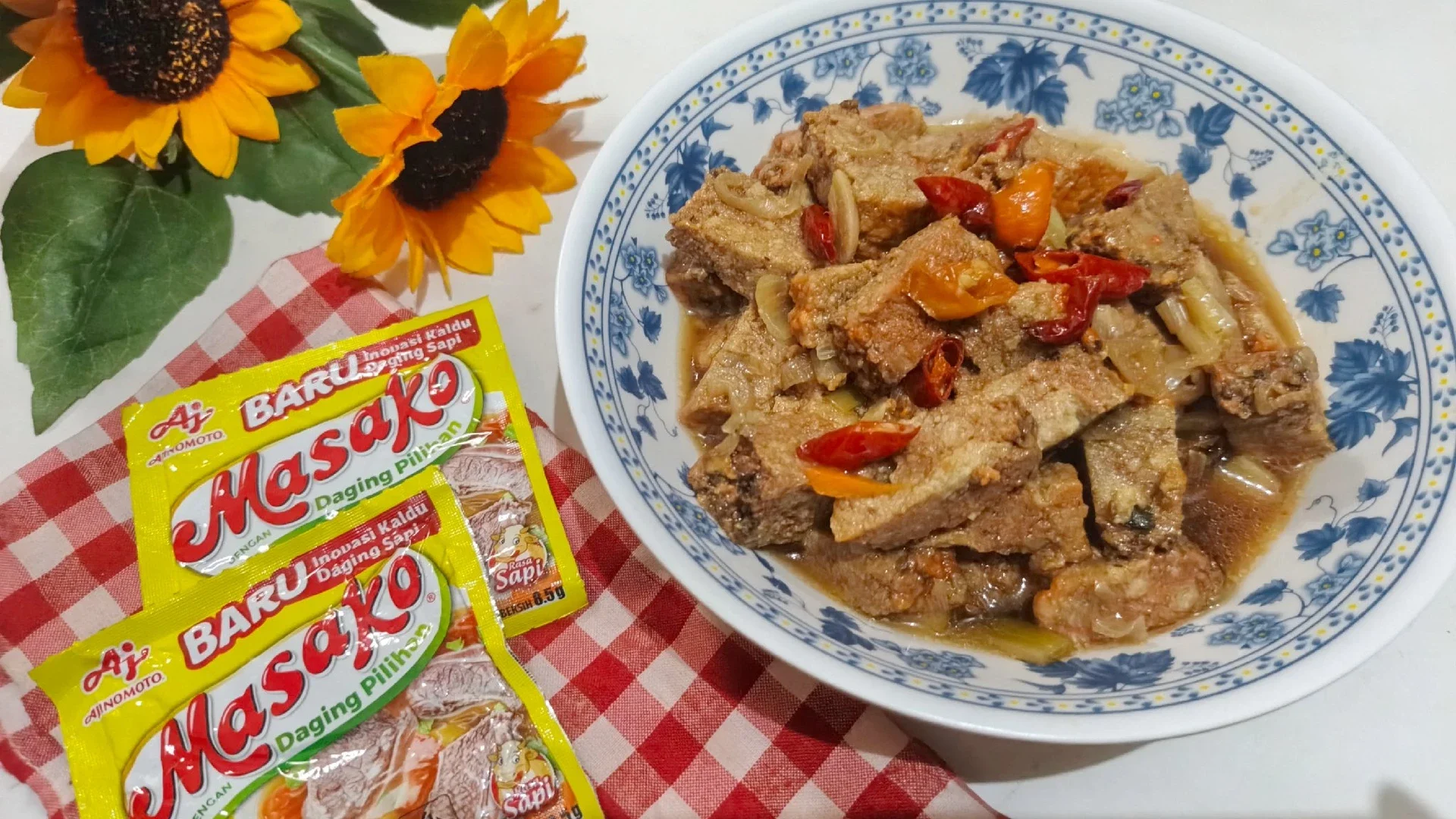 Tumis oncom pedas ala masako