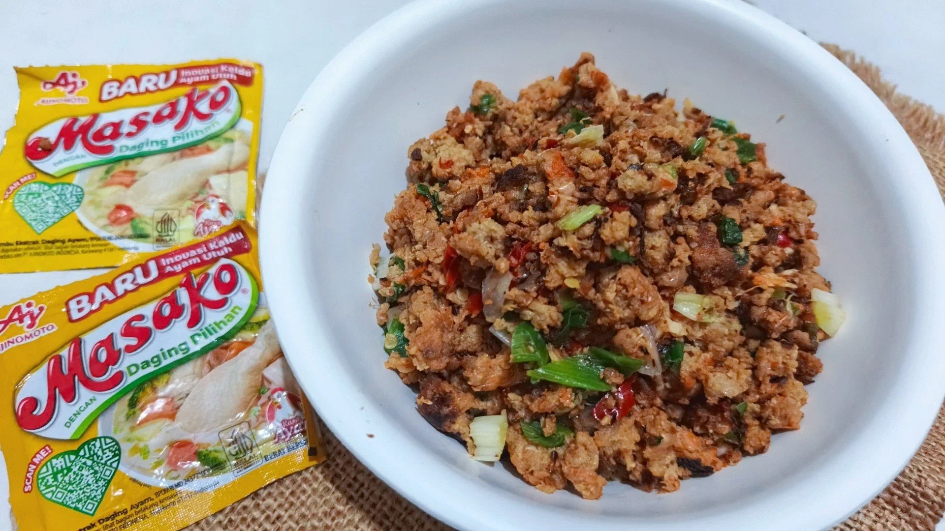 Tumis oncom pedas ala masako