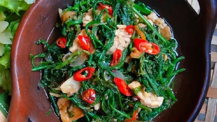Tumis Pakis Tempe ala masako
