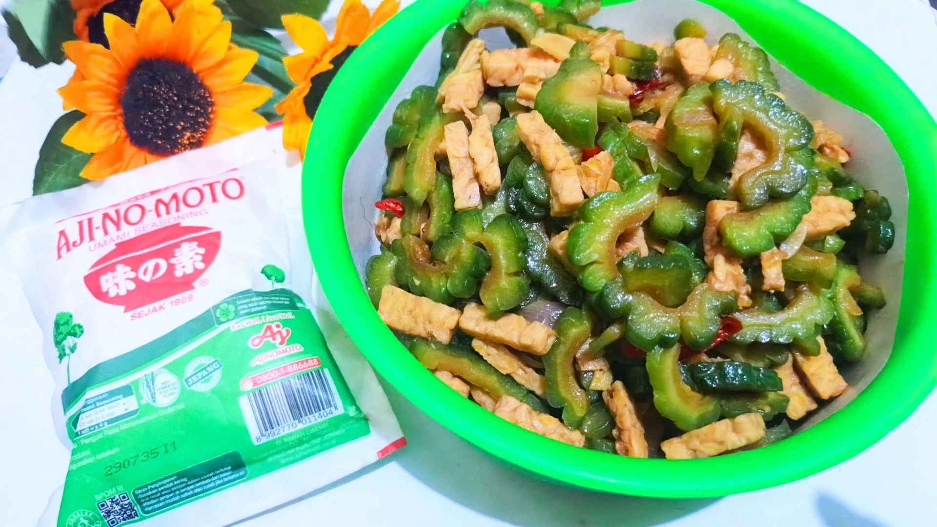 Tumis pare ala Ajinomoto 